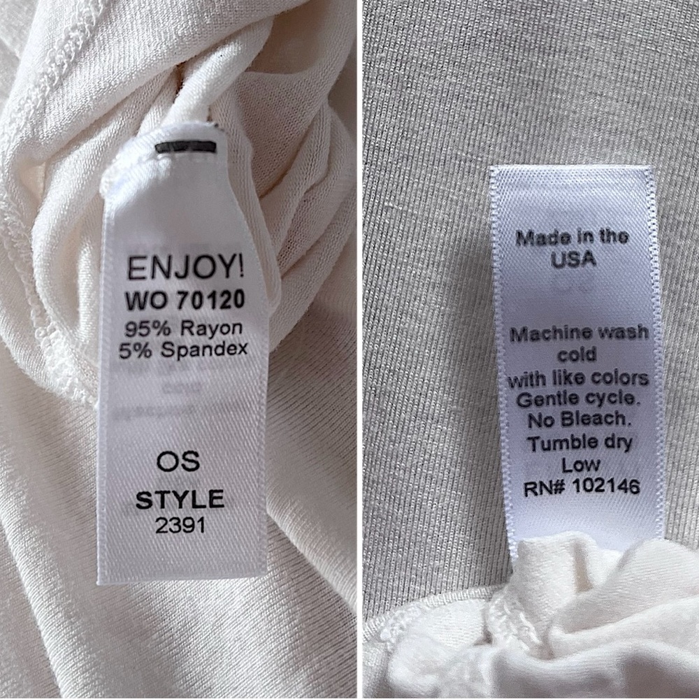 Michael Stars White Jersey Knit V-Neck Blouse One Size - Picture 7 of 8